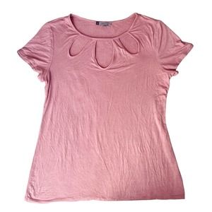 🛍️ Jennifer Lopez Pink Short Sleeve Top Womens Size L